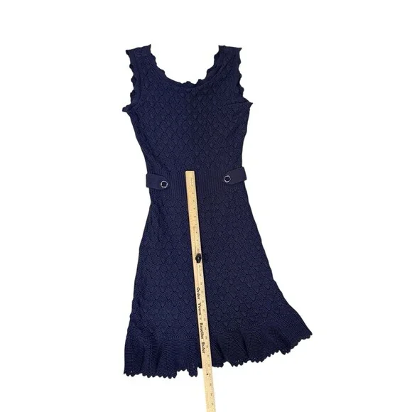 Lilly Pulitzer Navy Blue Knit Villa Sleeveless Sweater Dress Mermaid Hem Sz XL - Picture 6 of 7
